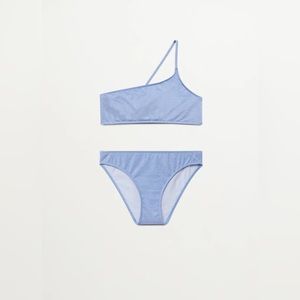 Mango Asymmetric lurex bikini